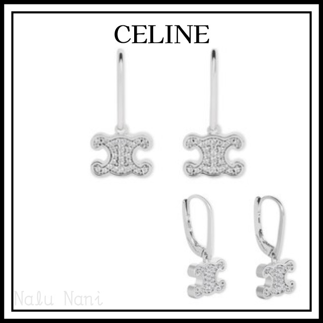 関税送料込み CELINE☆トリオンフ ラインストーン イヤリング