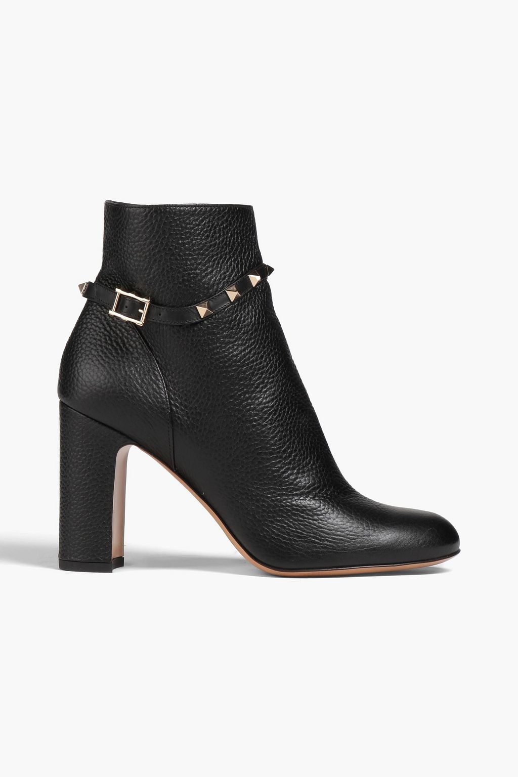 【VALENTINO GARAVANI】テクスチャードレザー アンクルブーツ