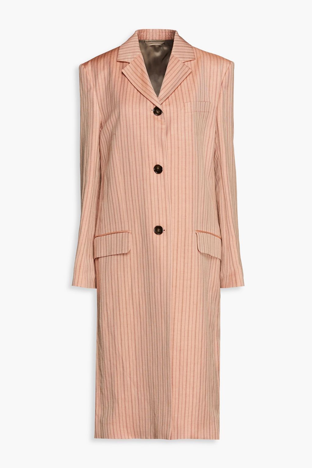 【ACNE STUDIOS】リネン混ツイル コート ストライプ