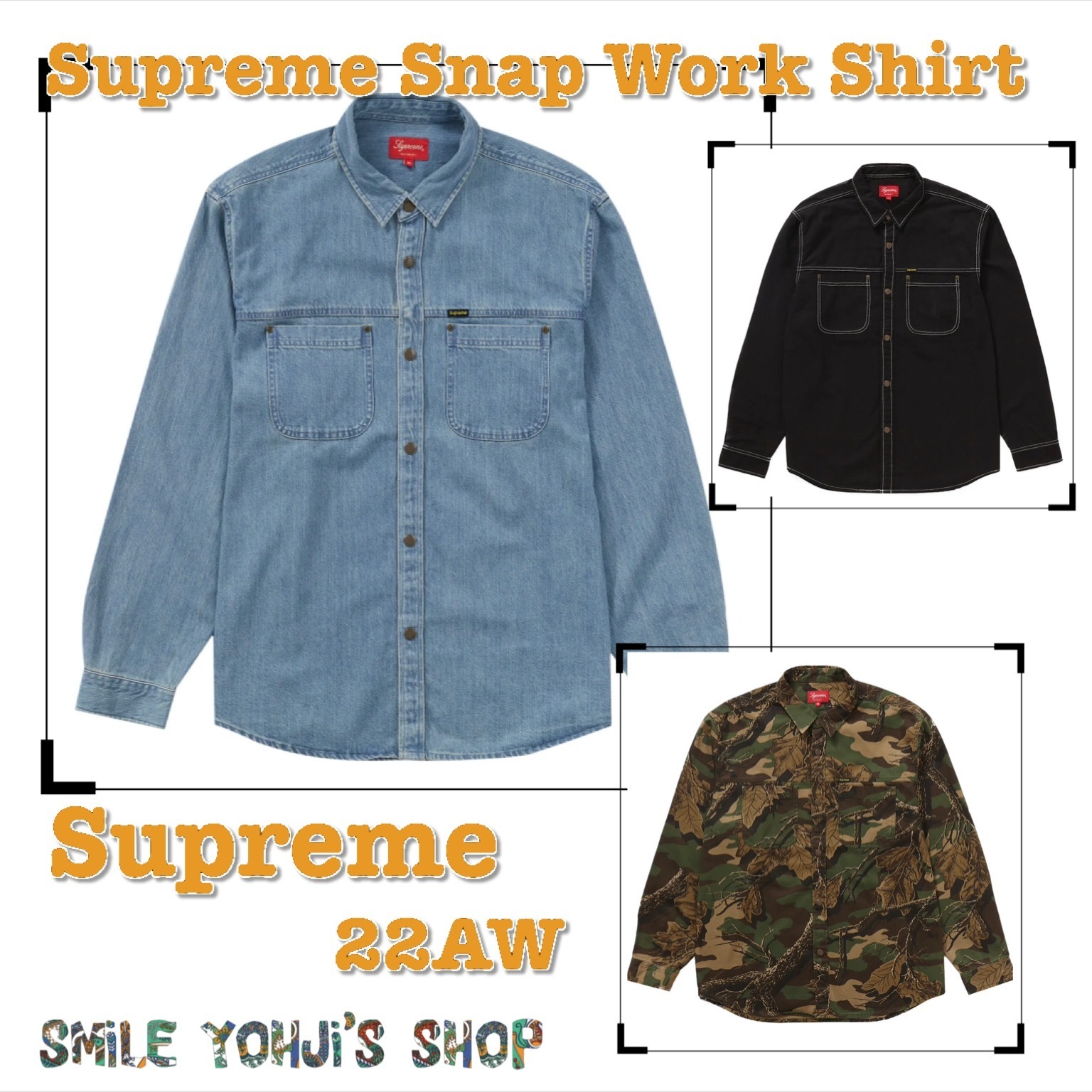 専用 Supreme Snap Work Shirt M ワークシャツ