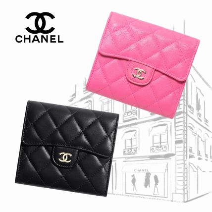 三つ折り,財布 ピンク系 CHANEL(シャネル) 財布・小物(レディース ...