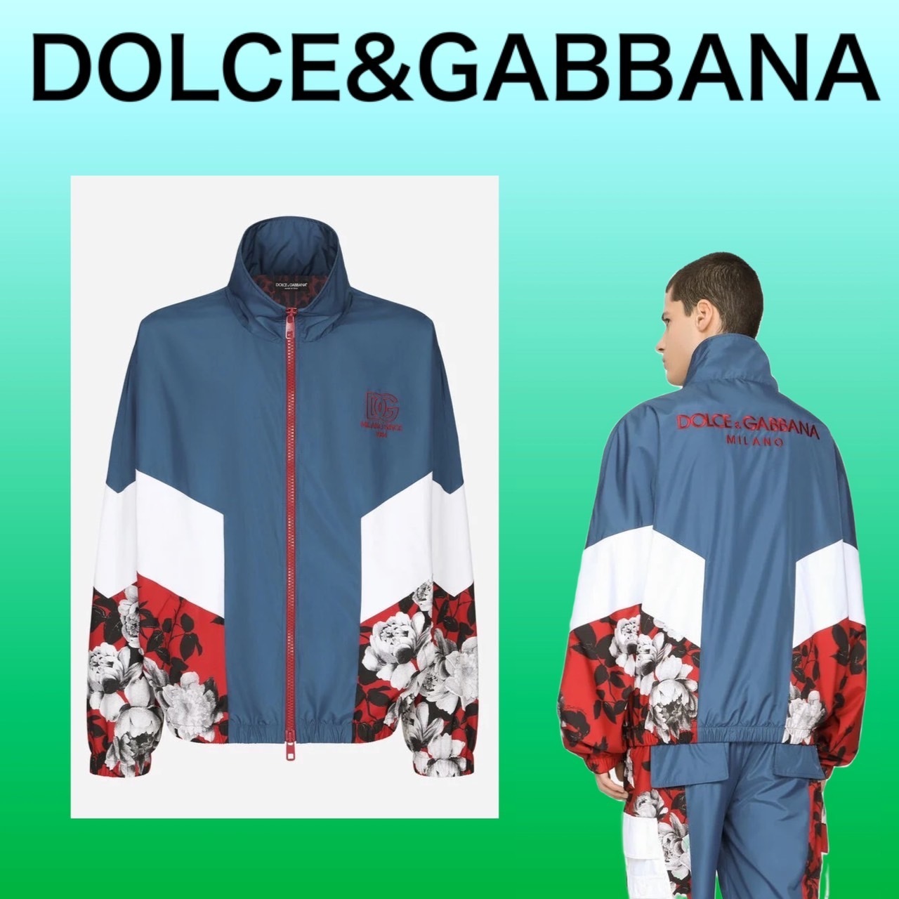 DOLCE&GABBANA】フラワープリントエンブロイダリージャケット - www ...