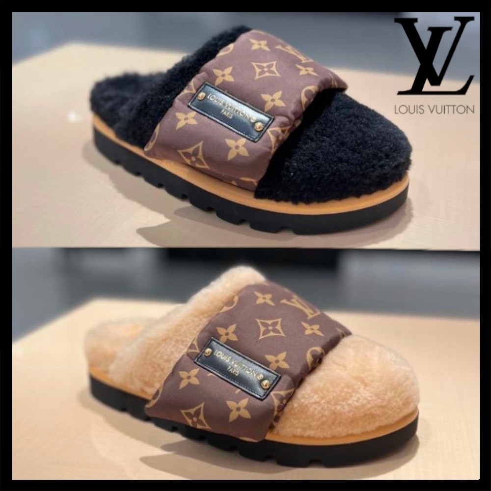 日本未入荷!暖かくお洒落♪2色】ルイヴィトン サンダル - www ...