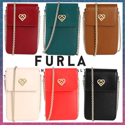 チェーン ブラック(黒)系 FURLA x ショルダーバッグ・ポシェット