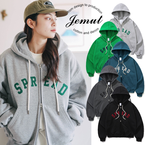 JEMUT正規品★22AW★Spread 裏起毛ジップアップパーカー