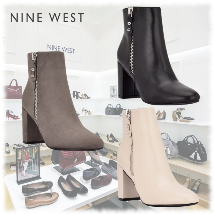新作! NINE WEST ブロックヒール アンクルブーティ