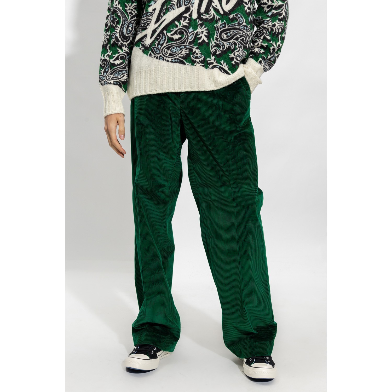 ETRO☆コーデュロイ ペイズリー柄パンツ-