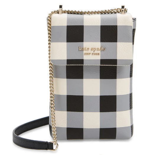 ショルダーバッグ・ポシェット kate spade bradley gingham pebbled leather phone crossbody