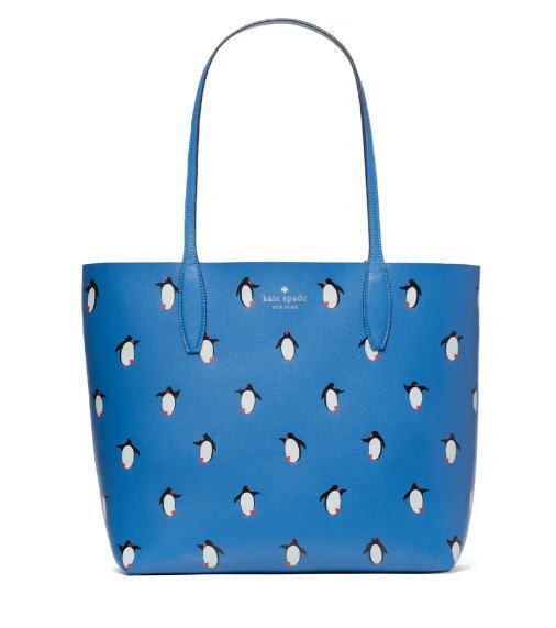 kate spade new york ペンギン リバーシブルトート