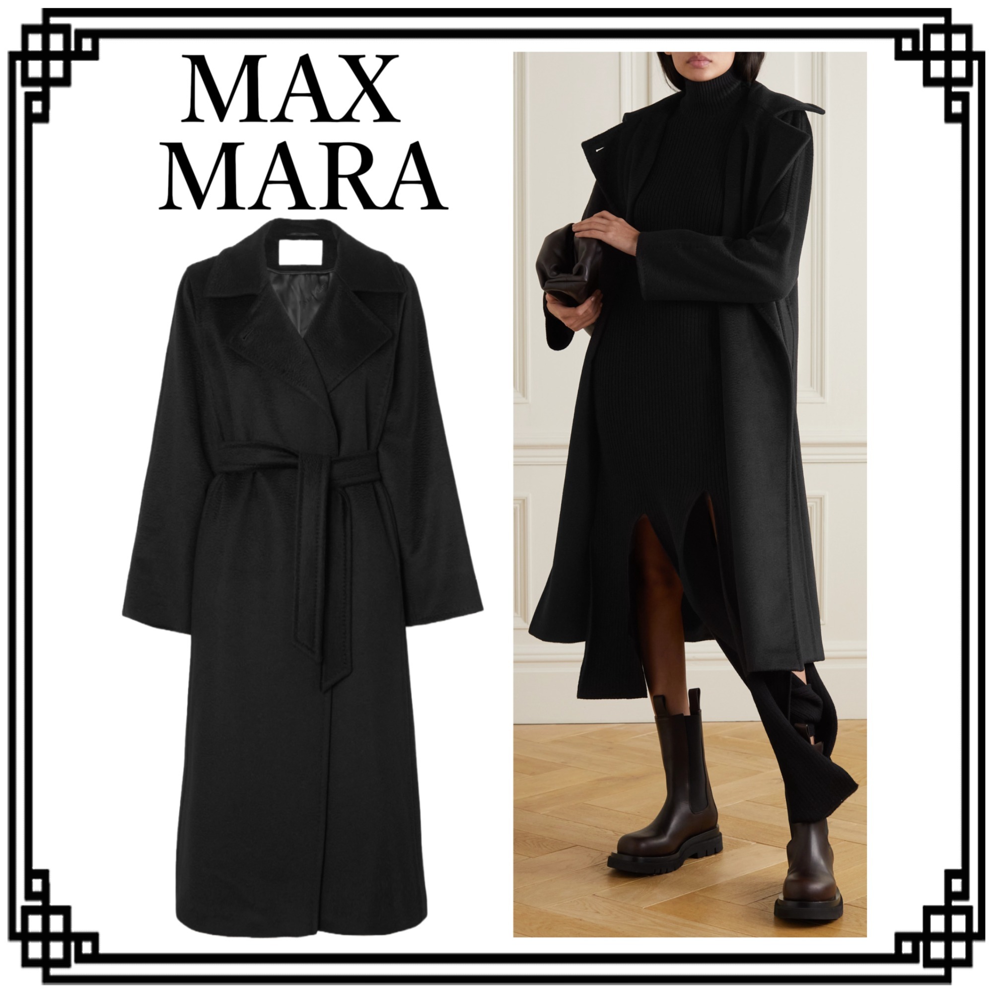 大人エレガント♪☆Max Mara☆Manuela ベルテッド コート faststore.ir