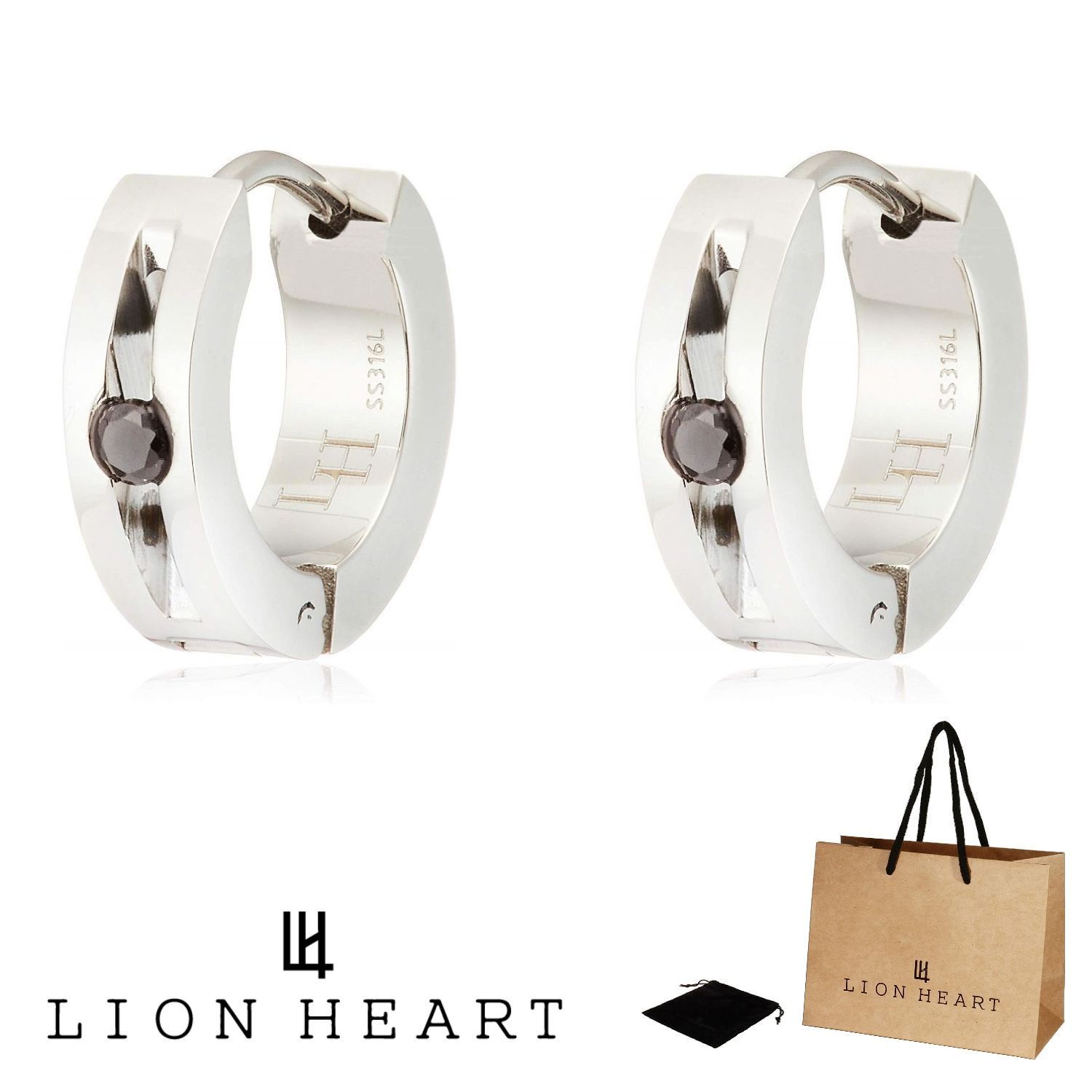 LION HEART ライオンハート ピアス LHMP001NS 2点 セット 両耳用