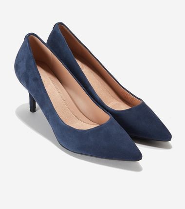 Cole Haan Pointed Toe Suede Plain Office Style Pointed Toe Pumps & Mules