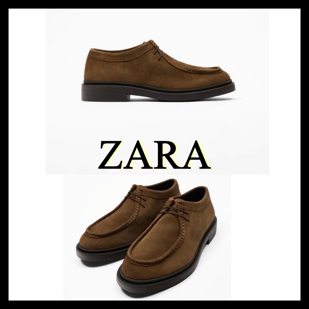 完売品】ZARA VIBRAMレザーデッキシューズ44(28.3cm) 国内外の人気が