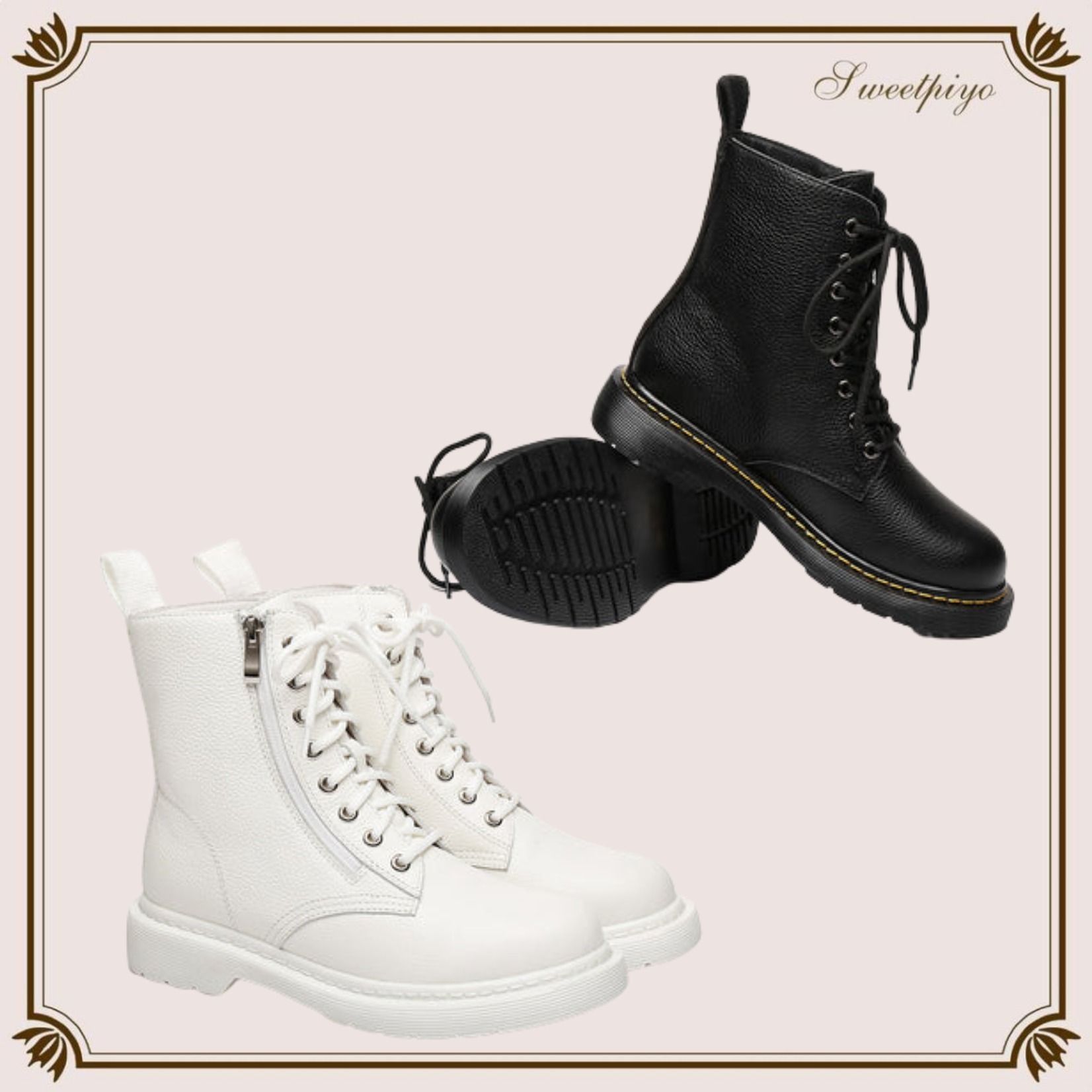 UGG EXPRESS☆ジップチャンキーブーツ 白 黒 レースアップ