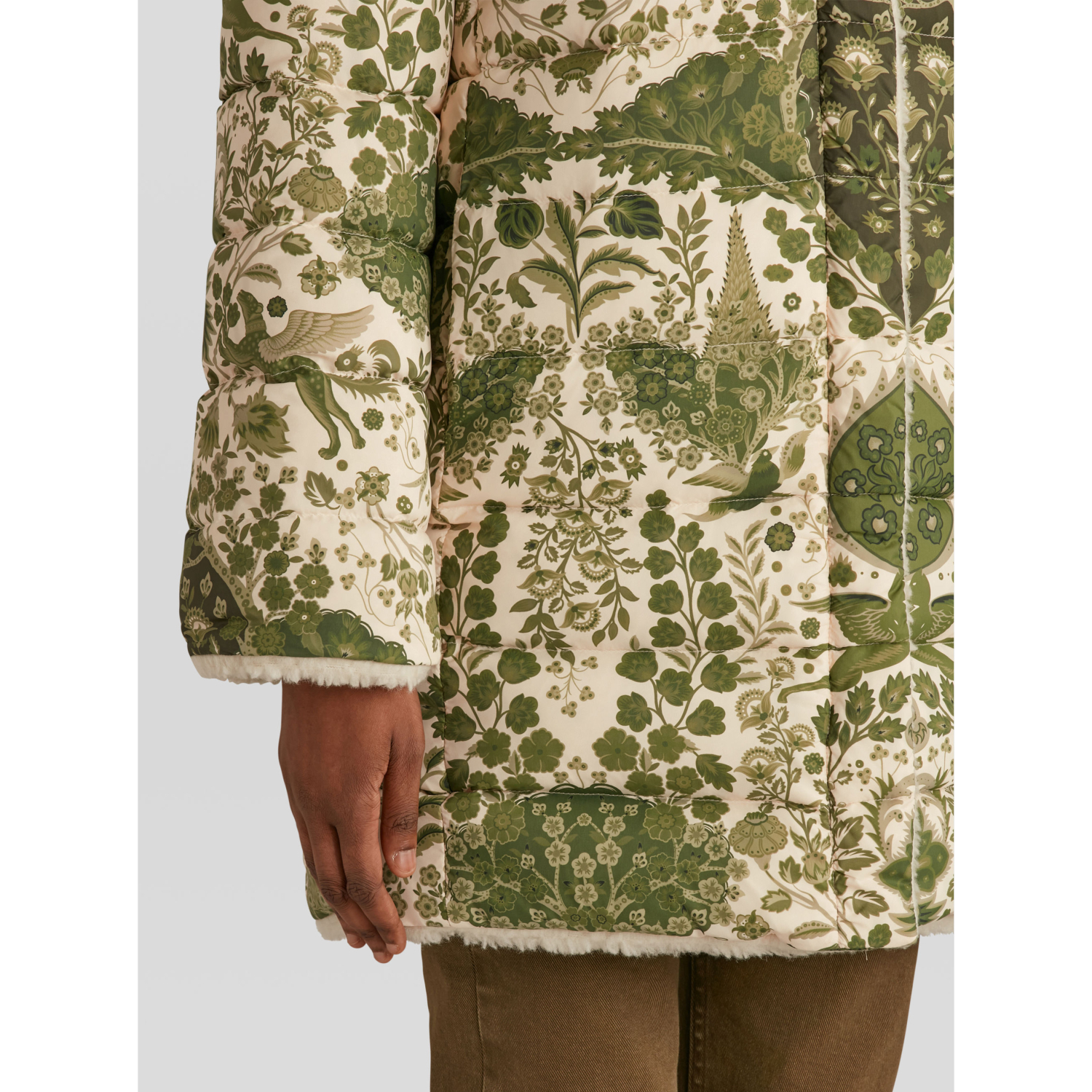 ETRO フラワープリント リバーシブルダウンジャケット グリーン ETRO フラワープリント リバーシブルダウンジャケット グリーン