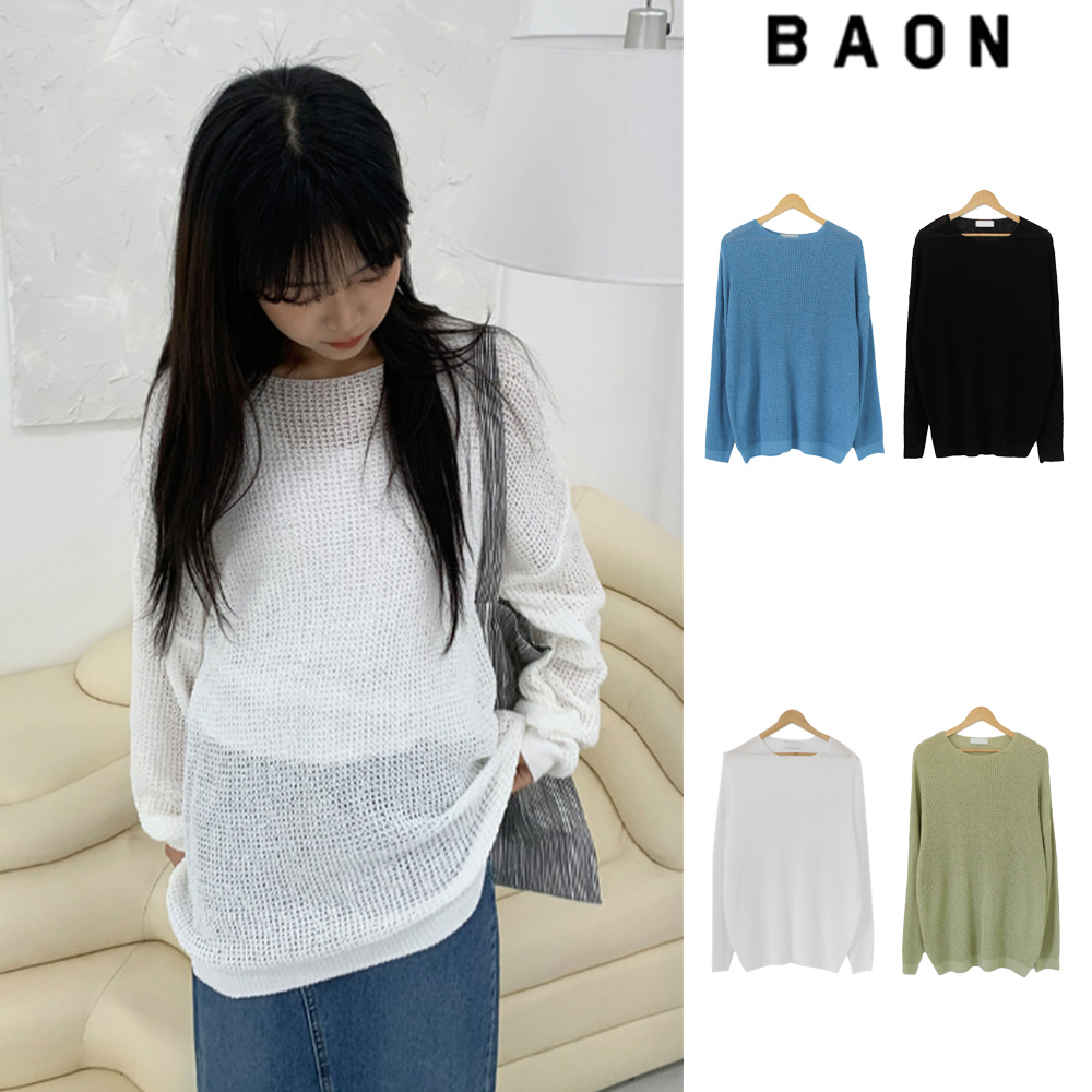 【BAON】[unisex] boom boom punching summer knit