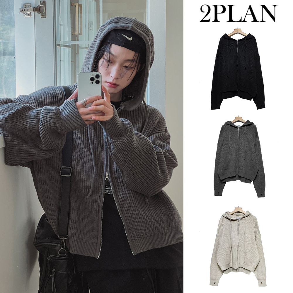 【2plan】Warmer Hachi Over Hood Zip Up