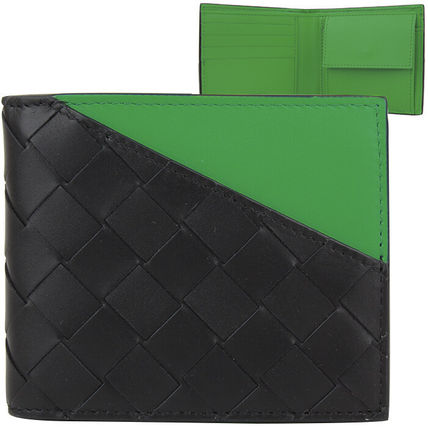 BOTTEGA VENETA Folding Wallets Leather Folding Wallet Logo Folding Wallets