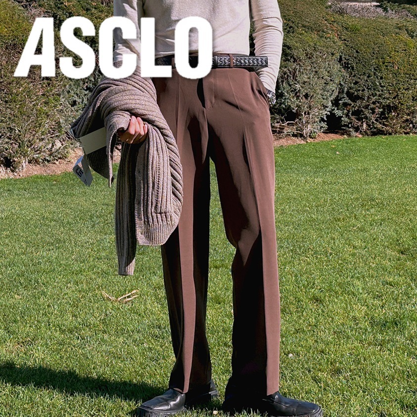 パンツ ASCLO Rose Semi Wide Slacks (4color)