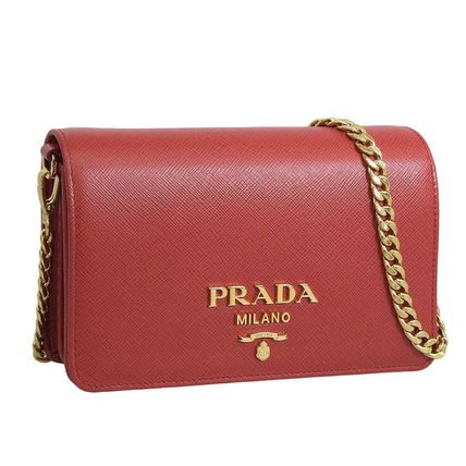 チェーン サフィアーノ PRADA x バッグ・カバン(レディース) - 海外 限定でセール価格 PRADA サフィアーノチェーン2wayレザーショルダーバッグ ショルダーバッグ
