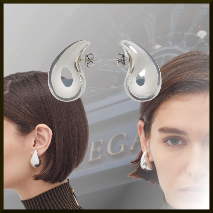 直営店☆BOTTEGA VENETA☆ドロップ イヤリング シルバー