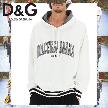 Dolce & Gabbana DGVIB3 プリント フーディ パーカー ホワイト Dolce & Gabbana DGVIB3 slogan-print Cotton Hoodie | White