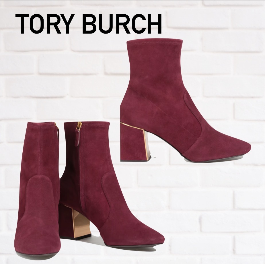 人気☆TORY BURCH☆Gigi 70 ストレッチスエード アンクルブーツ
