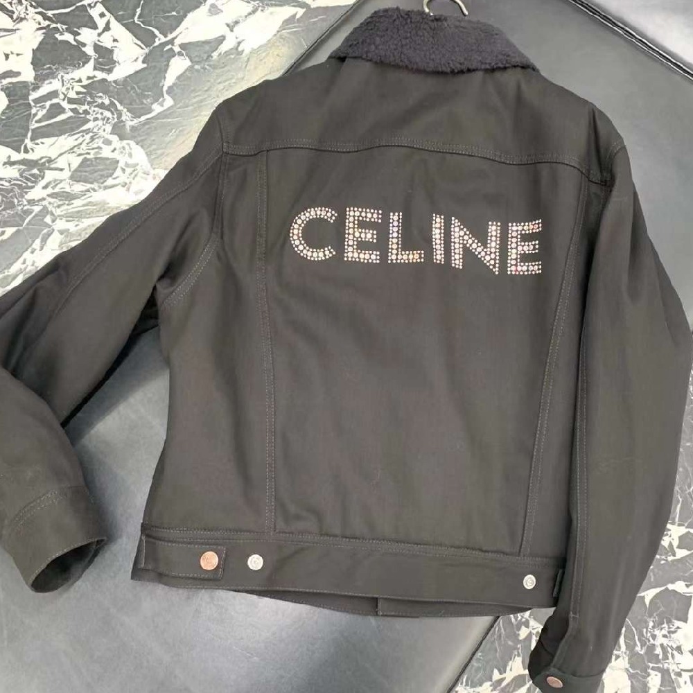 CELINE*トラッカージャケット ピュアブラックウォッシュ デニム www
