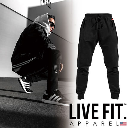 ☆LIVE FIT リブフィット スウェットジョガーパンツ ホワイト白