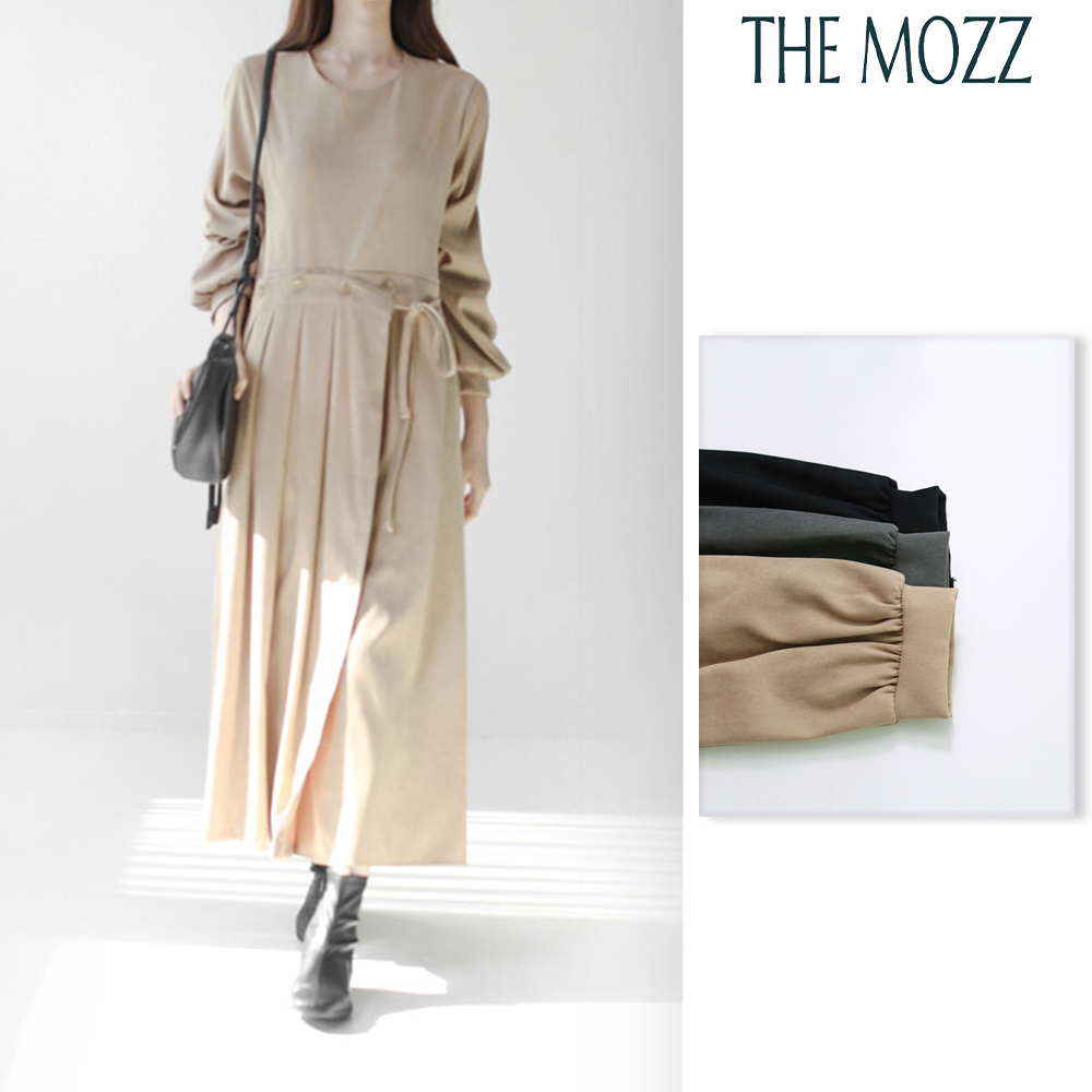 【THE MOZZ】melo pleated wrap one piece