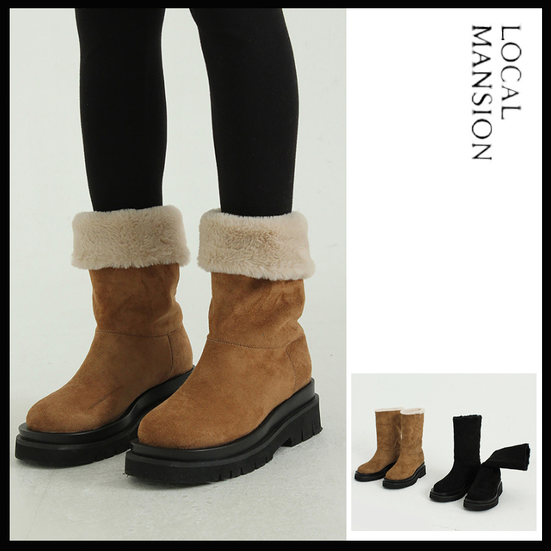 【LOCAL MANSION】★送料・関税込★black sole suede long boots
