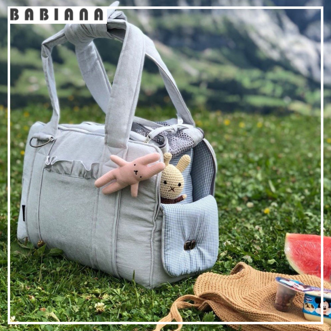 《韓国BABIANA》AJI BAG CUBE (stone) Mサイズ 犬用キャリー