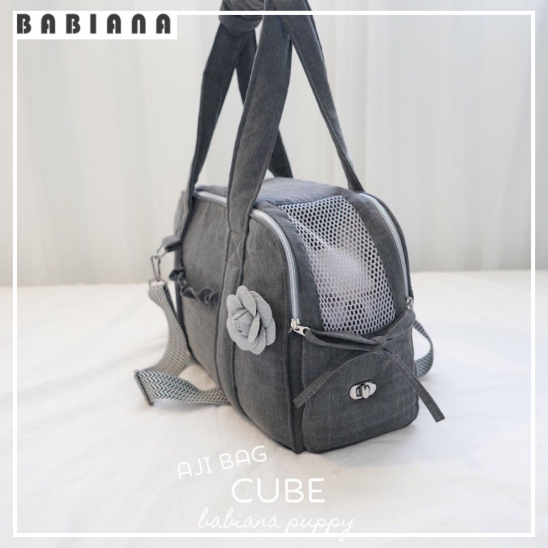 《韓国BABIANA》AJI BAG CUBE (ink) Mサイズ 犬用キャリー
