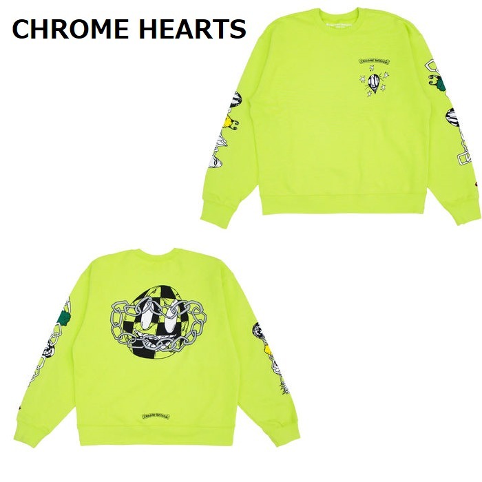 Chrome Hearts Matty Boy Caution Crewneck Yellow クルーネック