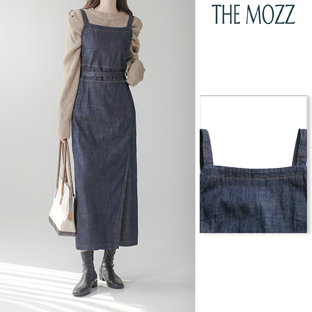 【THE MOZZ】Story Denim Bustier One Piece