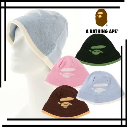 A BATHING APE Knit Hats Unisex Street Style Knit Hats