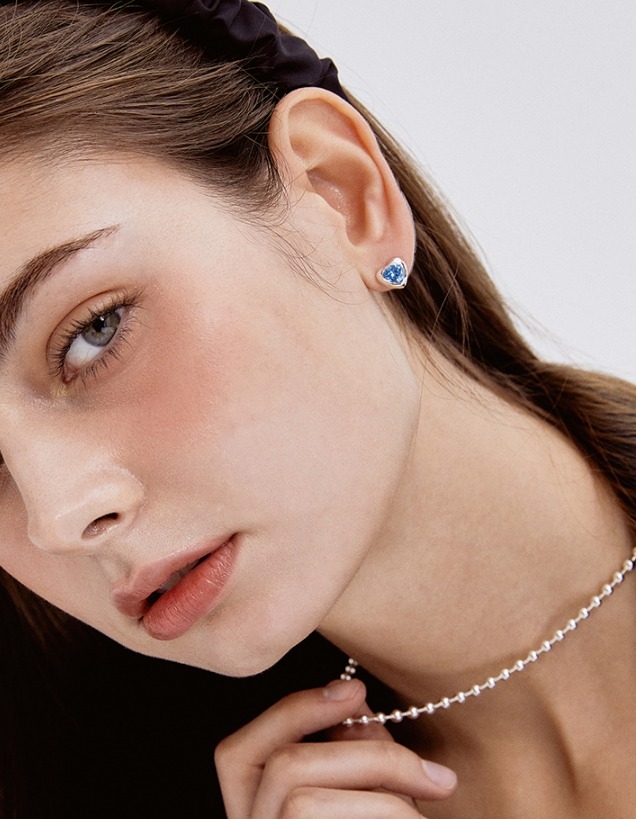 【TATIANA】(SILVER925) Twinkle Heart Cubic Earring/ピアス TATIANA☆[SILVER925] Twinkle Heart Cubic Earring (TATIANA