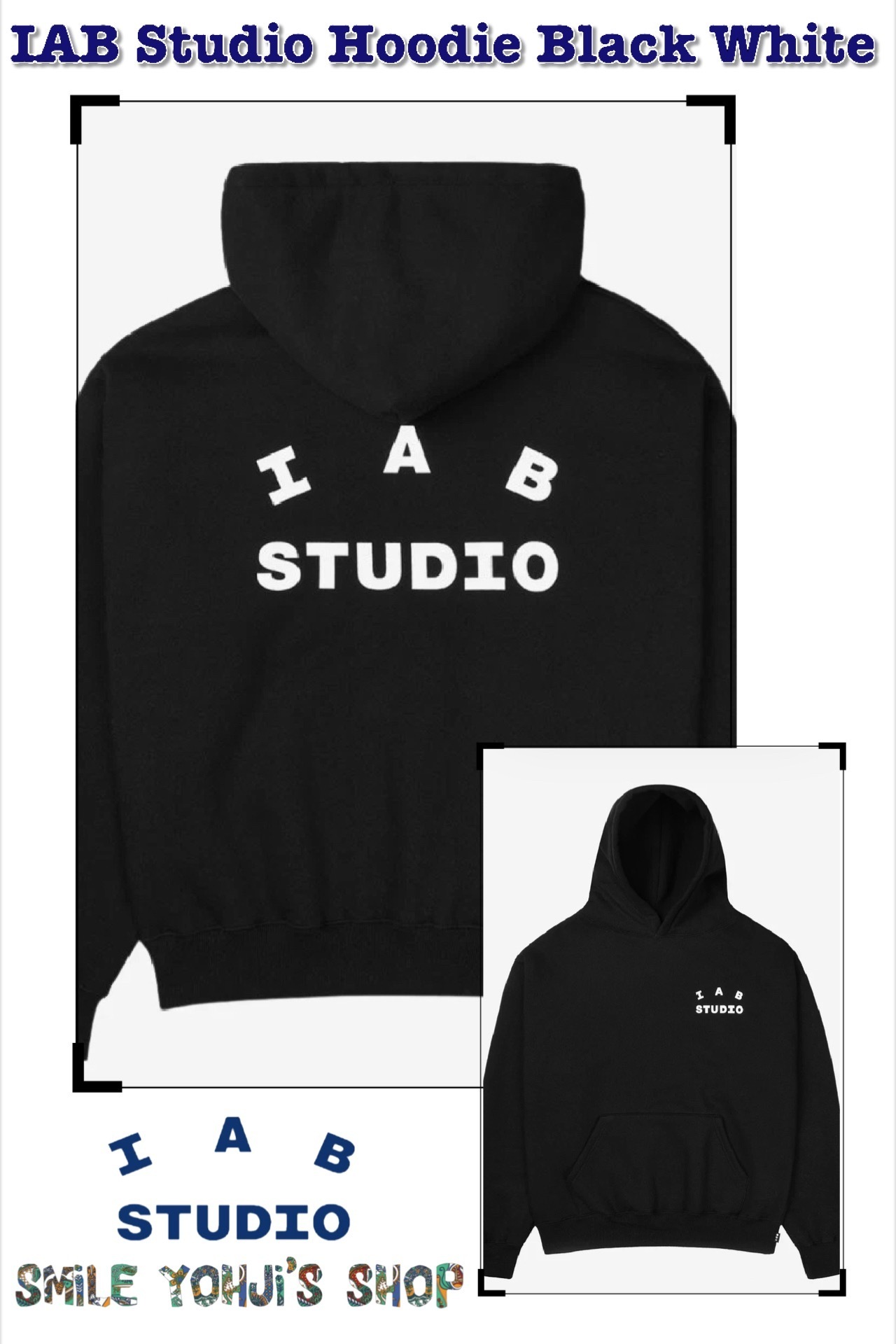 ★大人気★IAB Studio Hoodie Black White