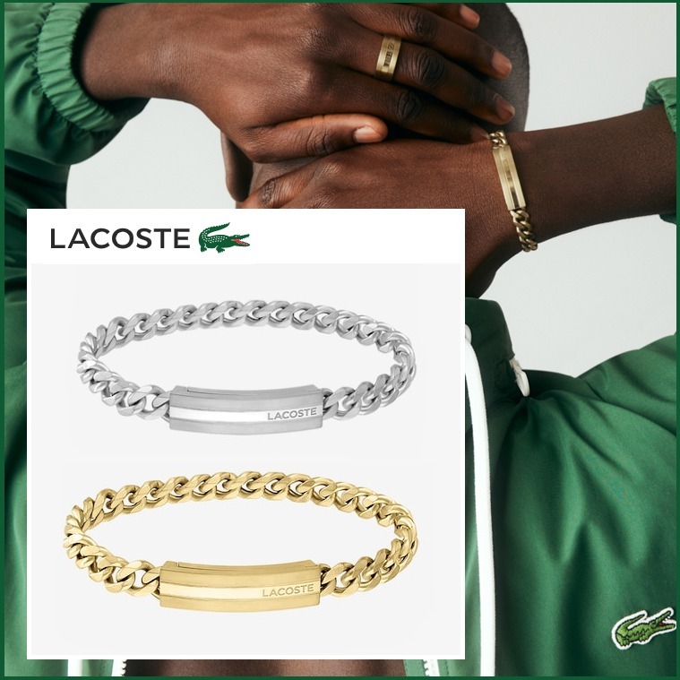 Lacoste☆ロゴプレート チェーンブレスレット