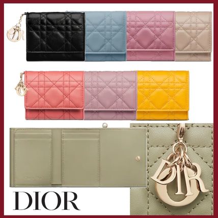 Dior LADY DIOR(ディオール レディ ディオール) 折りたたみ財布 ...