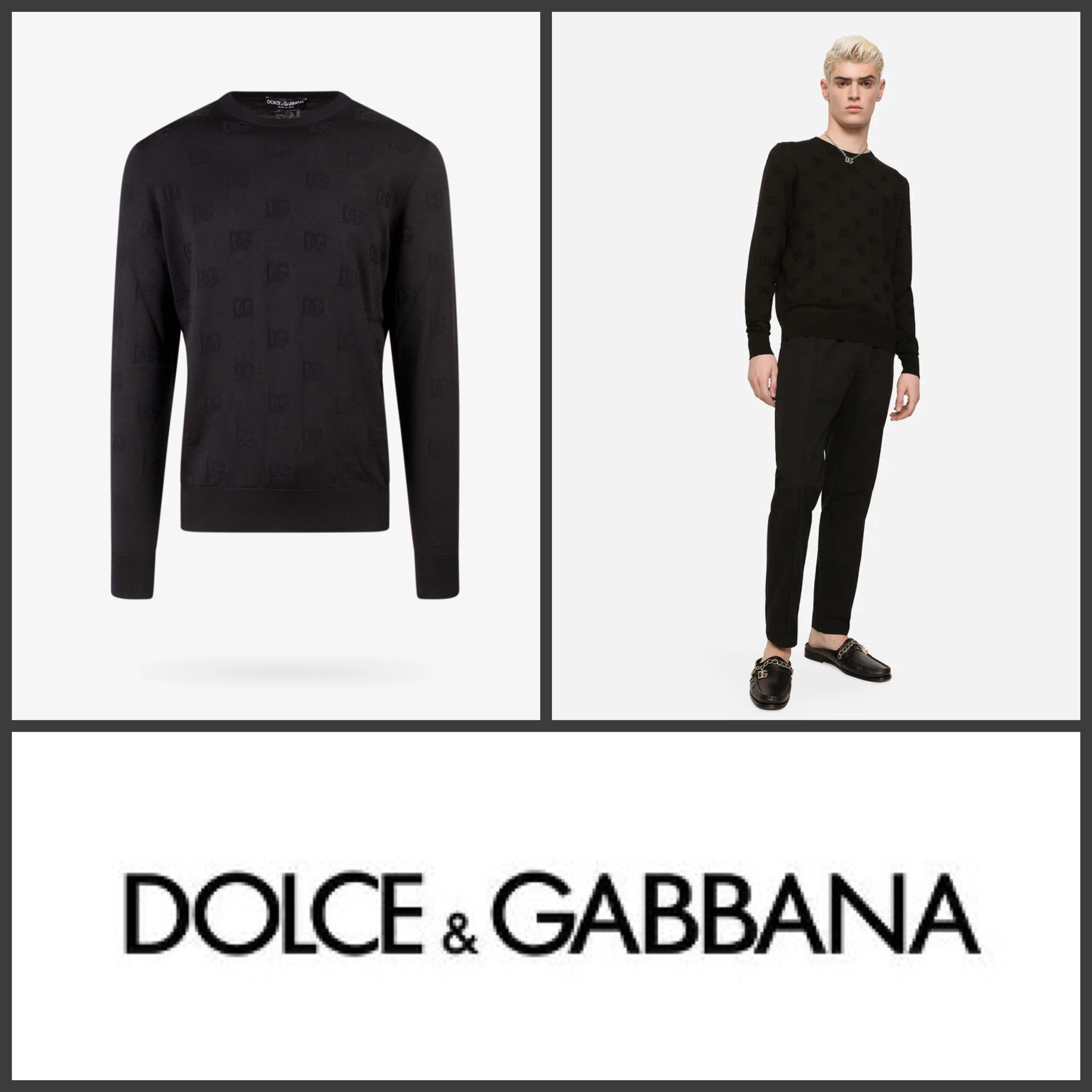 DOLCE & GABBANA】 クルーネックセーター シルクジャカード ...