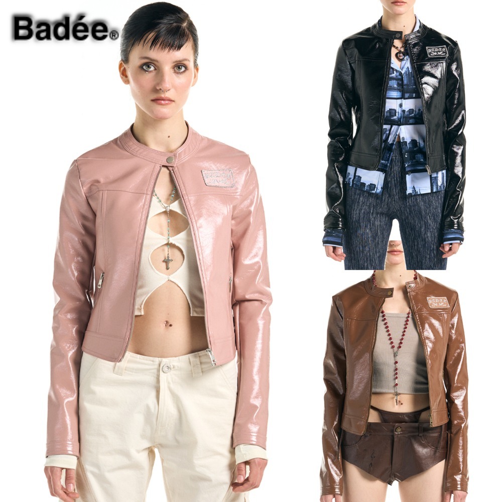 BADEE★韓国★人気 Racing Eco Leather Jacket 3色 /追跡あり