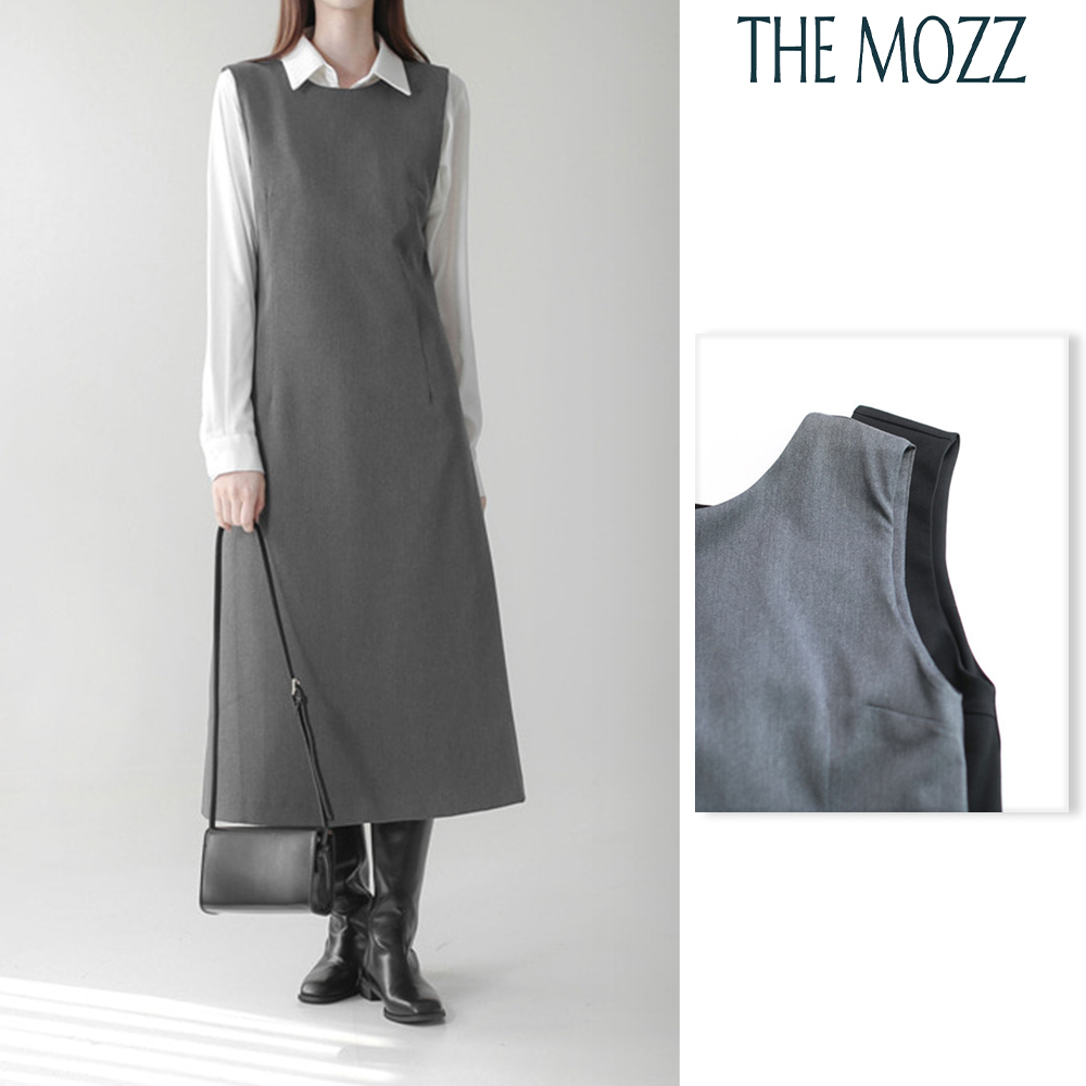 【THE MOZZ】Bai V neck long one piece