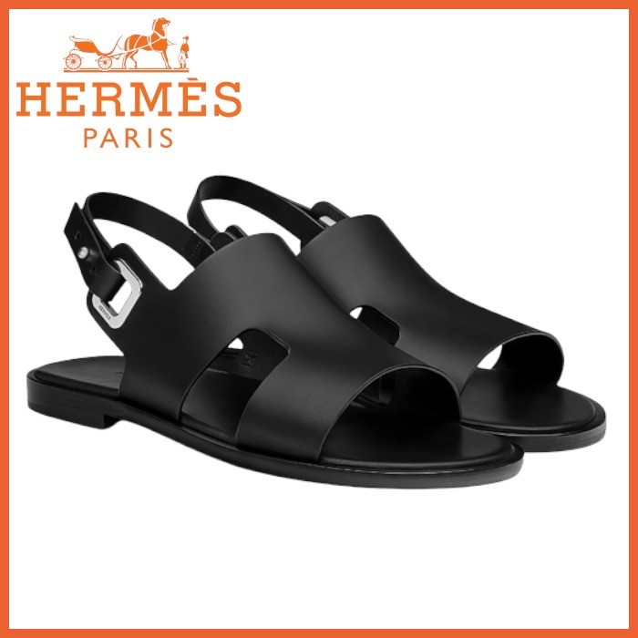 【HERMES】エルメス メンズ☆ サンダル《Darius》ブラック