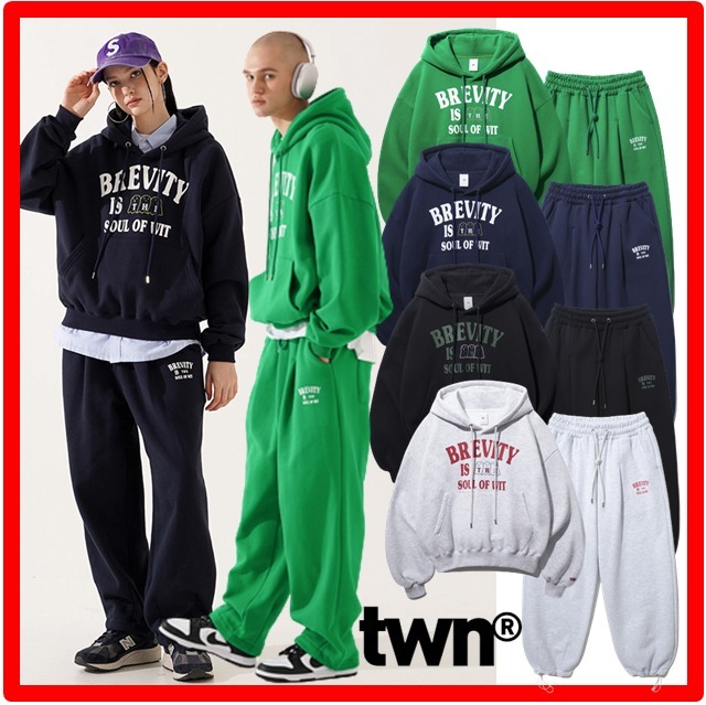 ★【TWN】★Brevity Set-up パーカー+パンツ 上下セッ.ト★
