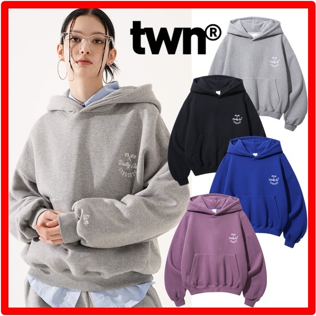 ★韓国の人気★【TWN】★WEALTHY HOODI.E★パーカー★関税込★