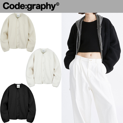 ★CODE GRAPHY★HEAVY BOA WARM-UP FLEECE JACKET CARDIGAN