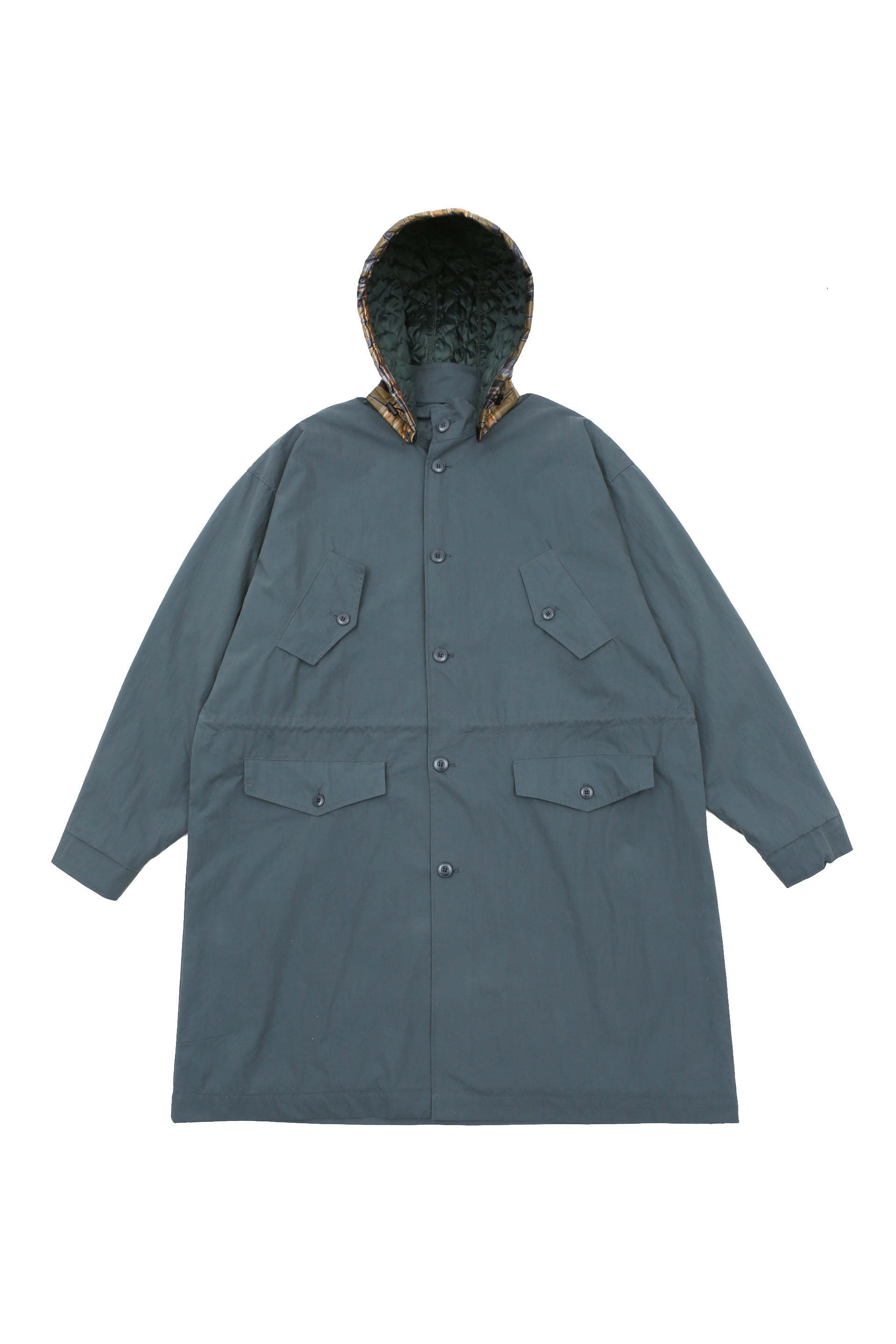 HI FI FNK】Ley Quilting Hooded Parka