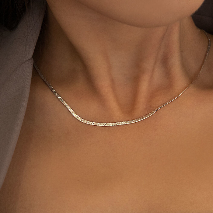 [PRIMAUTE] 韓国☆SILVER925☆BOLD SNAKE NECKLACE