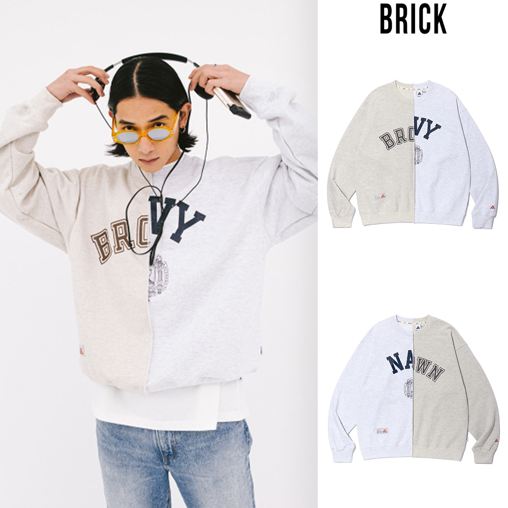【BRICK】MATCH SWEATSHIRTS (ordinary fit NVxBR)